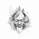 osho font mixed with  josh tattoo design idea