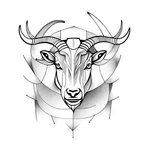 hybrid animal consisting of taurus the bull, capricorn the goat, and cancer the crab tattoo design idea