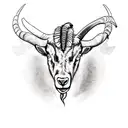 hybrid animal consisting of taurus the bull, capricorn the goat, and cancer the crab tattoo design idea