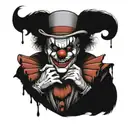 dark clown circus  tattoo design idea