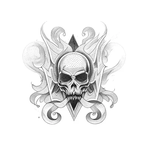 bad omens tattoo design idea