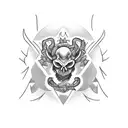 bad omens tattoo design idea