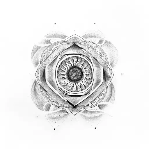 Create a tattoo inspired by the Fibonacci sequence using dotwork tattoo design idea