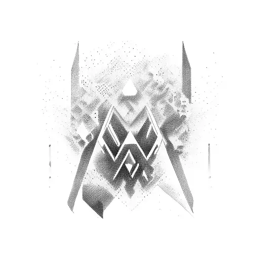 Mix of Avicii and skrillex logo.  tattoo design idea