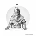 Christian crusade soldier with the words here I am send me  tattoo design idea