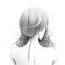 standing in front of dead girl tattoo design idea