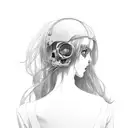 standing in front of dead girl tattoo design idea