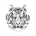 Tiger from the side, in the norwegian fjords tattoo design idea