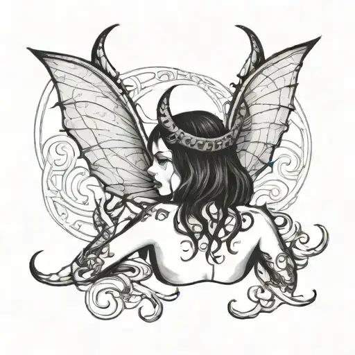 succubus tramp stamp tattoo design idea