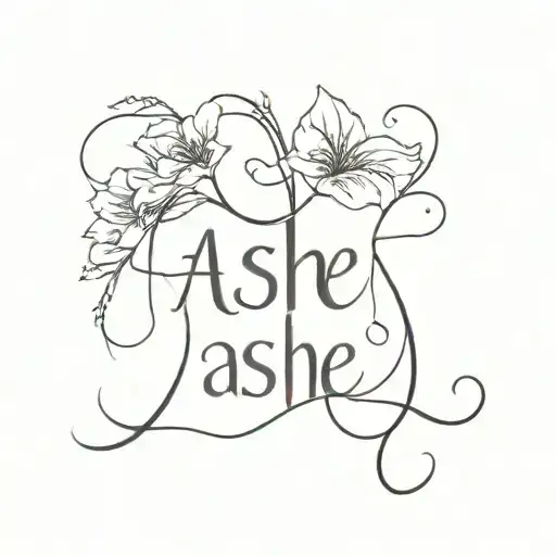 name ash  tattoo design idea