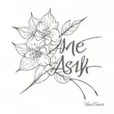 name ash  tattoo design idea