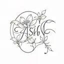 name ash  tattoo design idea