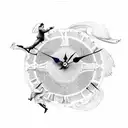 Icarus falling with a clock tattoo design idea