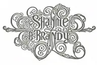 Ambigram tattoo with these two names Shanes Brandy tattoo design idea