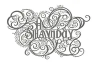 Ambigram tattoo with these two names Shanes Brandy tattoo design idea