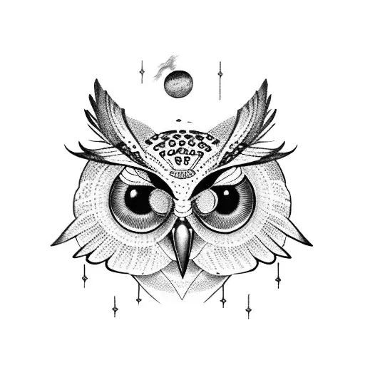 owl , Raven , lady bug , hummingbird  tattoo design idea