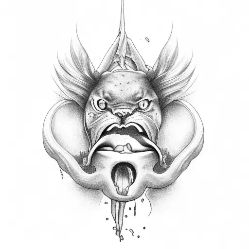 tongue kissing  tattoo design idea