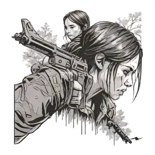 avant bras ellie the last of us tattoo design idea