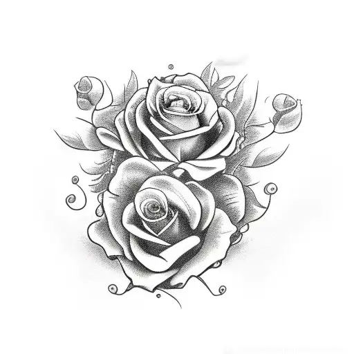Blue Rose Tattoos by xniiruuuu on DeviantArt