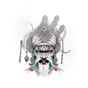 aghori shiva with irazumi sleeve tattoo design idea