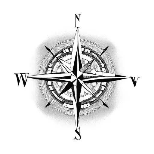 compass, clock, pyramid, arrow, way forward tattoo design idea