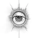 eye of sauron tattoo design idea