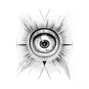 eye of sauron tattoo design idea