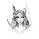 witchy woman script  tattoo design idea