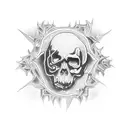 gothic cathedral tattoo design idea