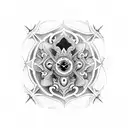 gothic cathedral tattoo design idea