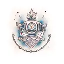 strawberries and mango tattoo design idea