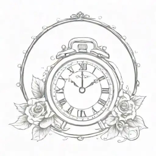A clock with the words 'Carpe Diem' incorporated into the design, reminding you to seize the day tattoo design idea