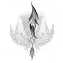 Radhika name with feather in devnagari  tattoo design idea
