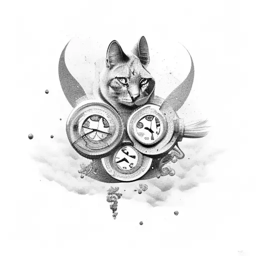 time, money and energy  tattoo design idea