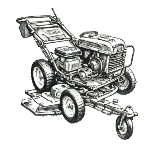 lawnmowers tattoo design idea