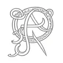 Polynesian tatto with the letters  A & O tattoo design idea