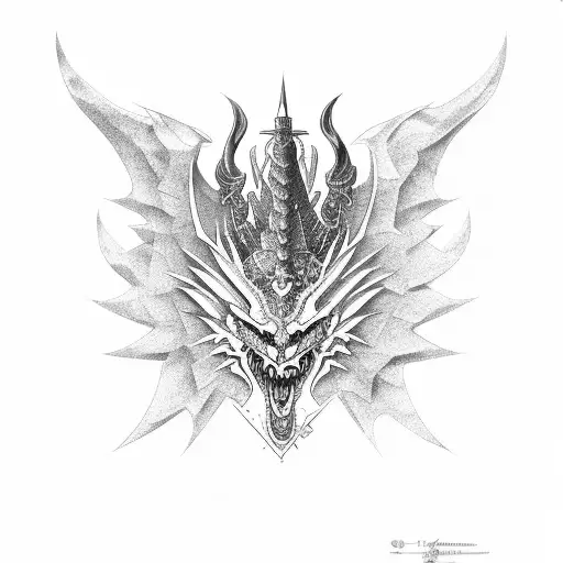 Russian putin dragon tattoo design idea