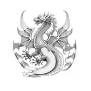 Russian putin dragon tattoo design idea