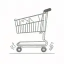 A shopping cart overflowing with Taylor Swift merchandise tattoo design idea