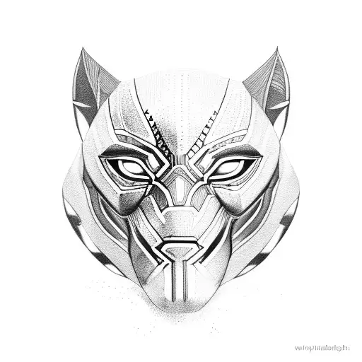 black panther tattoo design idea