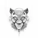 black panther tattoo design idea