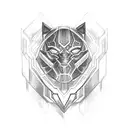 black panther whole body tattoo design idea