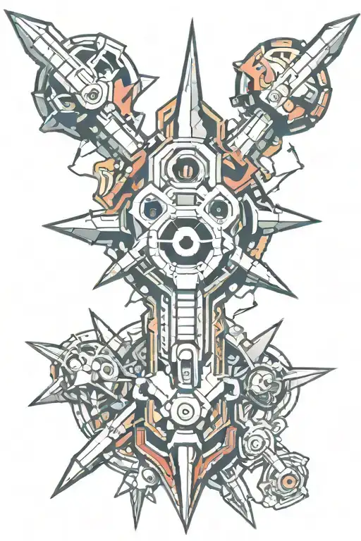 gurren lagann drill bit tattoo design idea