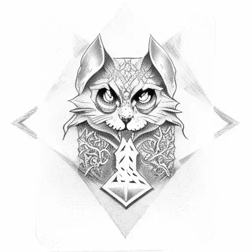 Gothic style tarot cards with a twist tattoo design idea