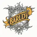barbed wire with name calli tattoo design idea