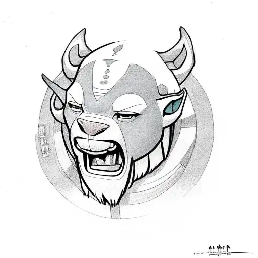 appa from the avatar the last airbender show tattoo design idea