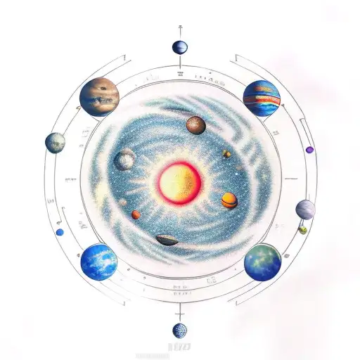 solar system tattoo design idea