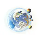 solar system tattoo design idea