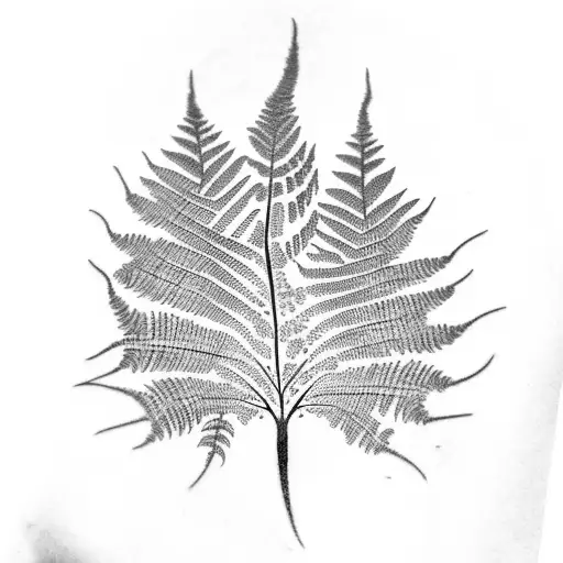 Fern Tree tattoo design idea