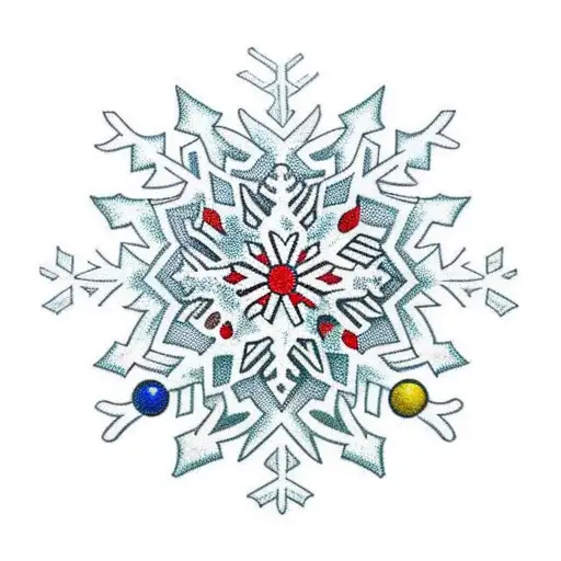 snowflake tattoo design idea